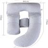 ADAOQIN Pregnancy Pillow Pregnancy Pillows Pregnancy Pillow Large Shape Full Body Pillow Replaceable and Washable Removable Pure Cotton Pillow for Maternity Sleeping and Feeding view 2