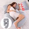 ADAOQIN Pregnancy Pillow Pregnancy Pillows Pregnancy Pillow Large Shape Full Body Pillow Replaceable and Washable Removable Pure Cotton Pillow for Maternity Sleeping and Feeding view 4