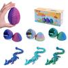 3 Pack Dragon Eggs with Dragon Inside, Dragon Egg Fidget Toy, 3D Dragon Eggs with Dragon Inside, Mystery Dragon Egg, 3D Printed Dragon Egg, Stocking Easter Basket Stuffers view 1