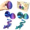 2 Pack Dragon Eggs with Dragon Inside, Dragon Egg Fidget Toy, 3D Dragon Eggs with Dragon Inside, Mystery Dragon Egg, 3D Printed Dragon Egg, Stocking Easter Basket Stuffers view 1