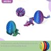 2 Pack Dragon Eggs with Dragon Inside, Dragon Egg Fidget Toy, 3D Dragon Eggs with Dragon Inside, Mystery Dragon Egg, 3D Printed Dragon Egg, Stocking Easter Basket Stuffers view 3