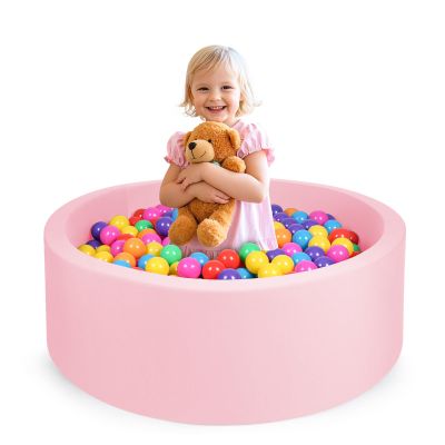 COZYTRAUM Foam Ball Pit, 35"x 12" Ball Pits for Toddlers, Soft Round Kiddie Baby Ball Pool for Kids, Ideal Gift for Babies Indoor Outdoor Game, Balls Not Included,Pink...