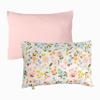 100% Cotton Toddler Pillowcases, 2 Pack Muslin Baby Pillow Cases, 13x20 Toddler Pillowcase, Compatible with Baby Pillows for Sleeping for Newborn, Oeko TEX Standard 100 (Floral + Pink Pillow Cases) view 1