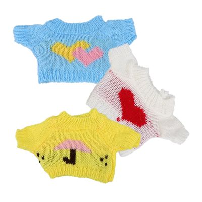 Hemoton Bear Outfit 3 Pcs Set Bear Clothes for 9 to 11 Inch Stuffed Animals Plush Doll Accessories Soft Tee Shirts and Sweaters