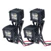 MORFUM RC Car LED Lights Headlights Headlamp Square Lens Spotlight 4PCS Compatible with 1/10 RC Crawler Car TRX4 TRX6 Axial SCX10 90046 RR10 D90 Upgrades Parts (B-6 Holes) view 1