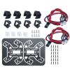 MORFUM RC Car LED Lights Headlights Headlamp Square Lens Spotlight 4PCS Compatible with 1/10 RC Crawler Car TRX4 TRX6 Axial SCX10 90046 RR10 D90 Upgrades Parts (B-6 Holes) view 2