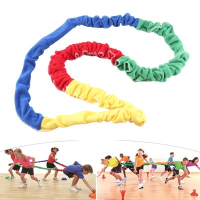 Colourful Rope Cord,Rainbow Elastic Pulling Toy Kindergarten Sensory Integration Equipment for Children Training