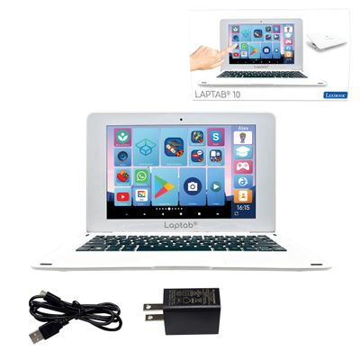 LEXiBOOK, LAPTAB 10 Inches Version 11, Laptop with LCD Touch Screen, Designed for The Whole Family, Educational and Fun Content, Powered by Android, Parental Control, Ultra Thin and Light, LT11EN