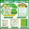 39Pcs St. Patricks Day Bingo Game for Adults Kids 24 Players Shamrock Shape Bingo Game Cards with Reward Stickers for Family Friend Large Group Activities St. Patricks Day Spring Party Favor view 2