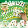 39Pcs St. Patricks Day Bingo Game for Adults Kids 24 Players Shamrock Shape Bingo Game Cards with Reward Stickers for Family Friend Large Group Activities St. Patricks Day Spring Party Favor view 4