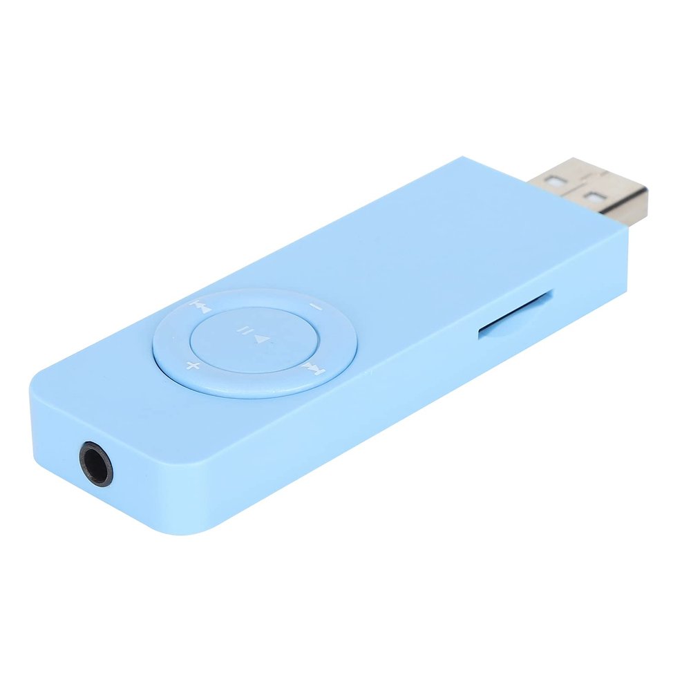 MP3 Music Player Portable Music Media MP3 Player with Lanyard for Outdoor Activities (Blue)