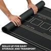 AAXKK 70 x 35 Inch 6-10 Person Black Texas Hold'em Poker Mat Portable Poker Table Tops Cards Game Mat Pad Topper Waterproof, Easily Clean & Glide Over, Anti-Slip, Odorless with Storage Bag view 4