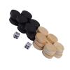 32Pcs Checkers Chess Backgammon Chess Piece Kids Board Game Learning Camping Yellow Black Wood 1.9cm 32 Pieces Draughts view 2
