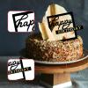 10 Pack Happy Birthday Cake Topper Black Mirror Cake Topper Acrylic DIY Cupcake Toppers Side Cake Decorations Cake Inserts Cake Decorating Supplies for Birthday Party Cake Desserts view 4