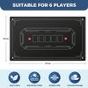 AAXKK 47 x 27 Inch 4-6 Person Small Black Texas Hold'em Poker Mat Portable Poker Table Tops Cards Game Mat Pad Topper Waterproof, Easily Clean & Glide Over, Anti-Slip, Odorless view 2