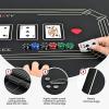 AAXKK 47 x 27 Inch 4-6 Person Small Black Texas Hold'em Poker Mat Portable Poker Table Tops Cards Game Mat Pad Topper Waterproof, Easily Clean & Glide Over, Anti-Slip, Odorless view 3