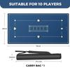AAXKK 70 x 35 Inch 6-10 Person Texas Hold'em Practical Blue Poker Mat Portable Poker Table Tops Cards Game Mat Pad Topper Waterproof, Easily Clean & Glide Over, Anti-Slip, Odorless with Storage Bag view 2