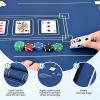 AAXKK 70 x 35 Inch 6-10 Person Texas Hold'em Practical Blue Poker Mat Portable Poker Table Tops Cards Game Mat Pad Topper Waterproof, Easily Clean & Glide Over, Anti-Slip, Odorless with Storage Bag view 3