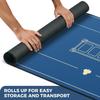 AAXKK 70 x 35 Inch 6-10 Person Texas Hold'em Practical Blue Poker Mat Portable Poker Table Tops Cards Game Mat Pad Topper Waterproof, Easily Clean & Glide Over, Anti-Slip, Odorless with Storage Bag view 4
