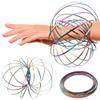 Flow Ring Spinner Arm Tool  5.1" Durable Corrosion-Resistant Stainless Steel Geometric Sensory Fidget Arm Spinner  Smooth, Foldable, Stretchable Magic Flow Bracelet for Relaxation, Tricks & Play view 1