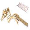Kidodido Montessori Wooden Climbing Set for Kids | Montessori Climbing Triangle Climbing Dome Ramp and Pillow | Montessori Climbing Frame Set for Toddler | Montessori Playground | Kids Play Gym(Star) view 1