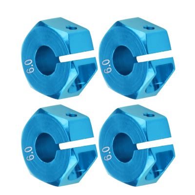 12mm Universal Wheel Hex Hub Adapter Upgrade Accessory for 1/10 Scale RC Car Sports Car Offroad Car Kit [Blue, 6mm] for RC Enthusiasts (6.0MM blue)