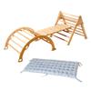 Kidodido Montessori Wooden Climbing Set for Kids | Montessori Climbing Triangle Climbing Dome Ramp and Pillow | Montessori Climbing Frame Set for Toddler | Montessori Playground | Kids Play Gym(Dino) view 1