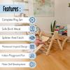 Kidodido Montessori Wooden Climbing Set for Kids | Montessori Climbing Triangle Climbing Dome Ramp and Pillow | Montessori Climbing Frame Set for Toddler | Montessori Playground | Kids Play Gym(Dino) view 2