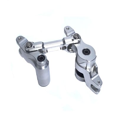 KEBEILEE CNC Aluminum7075 Servo Steering Bell Crank Assembly for TRAXXAS XRT 1/6 (Silver)