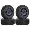 4pcs 68mm Rally Tires Rubber Tire Wheel Tyre for Tamiya XV01 XV02 TT01 TT02 PTG-2 1/10 RC Rally Racing Car Upgrade Parts(Grey) view 1