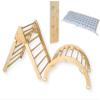 Kidodido Montessori Wooden Climbing Set for Kids | Montessori Climbing Triangle Climbing Dome Ramp and Pillow | Waldorf Climbing Arch for Toddler | Montessori Playground | Kids Play Gym(Dino) view 1