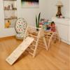Kidodido Montessori Wooden Climbing Set for Kids | Montessori Climbing Triangle Climbing Dome Ramp and Pillow | Waldorf Climbing Arch for Toddler | Montessori Playground | Kids Play Gym(Dino) view 3