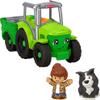 Fisher-Price Little People Toddler Toy Push & Play Tractor Push-Along Musical Farm Vehicle with 2 Figures for Pretend Play Kids Ages 1+ Years, Multilanguage Version view 1