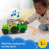 Fisher-Price Little People Toddler Toy Push & Play Tractor Push-Along Musical Farm Vehicle with 2 Figures for Pretend Play Kids Ages 1+ Years, Multilanguage Version view 2