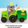 Fisher-Price Little People Toddler Toy Push & Play Tractor Push-Along Musical Farm Vehicle with 2 Figures for Pretend Play Kids Ages 1+ Years, Multilanguage Version view 4