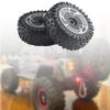 2X 1/14 RC Front Tires, Wheel Rim and Tires Set, Good Grip, Upgrade RC Truck Wheel Tyre for Wltoy 144016 DIY Accessory view 2
