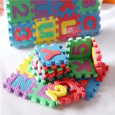 1 Set (36 Pcs) 1/6 & 1/12 Dollhouse Miniature EVA Floor Mat - Ideal for Doll House Bedroom Decoration