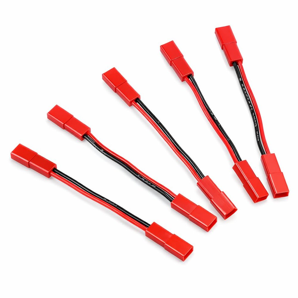 5PCS JST Plug Splitter, Female to JST Female Connector 22AWG 2 Inch RC Motor ESC Conversion Cable Plug Wire Adapter for RC Car Accessories