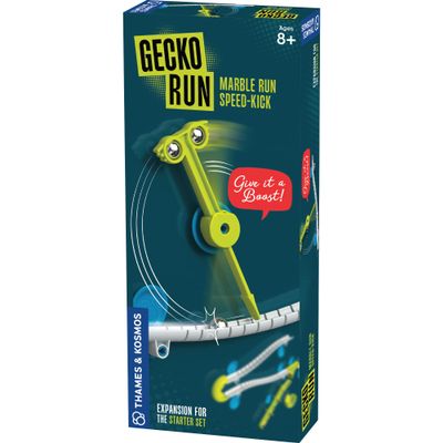 Gecko Run Marble Run Speed-Kick Expansion Pack by Thames & Kosmos  Extra Stunt for Vertical Marble Run Starter Set; Fast, No-Mess Setup with Residue-Free Nano-Adhesive Pads, Hours of Creative Play