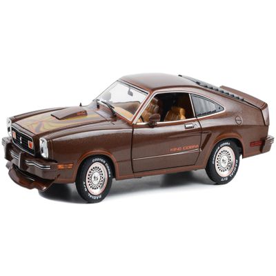 1978 II King Cobra Dark Brown Metallic with Orange and Gold Hood Stripes 1/18 Diecast Model Car by Greenlight 13669
