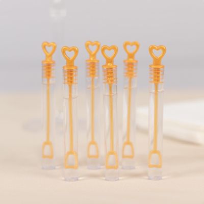 Efavormart 48 Pack Gold Heart Chemistry Tube Bubbles Bridal Wedding Shower Favor - 4"