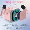 HAUSHALT Mini Karaoke Machine for Kids Adults Teen with 2 Wireless Microphones, Gifts for Girl, Toys for Girls 6-8, Small Portable Bluetooth Speaker, Microphone, Car Singing Mic, Kareoke, Toddler Gift view 2