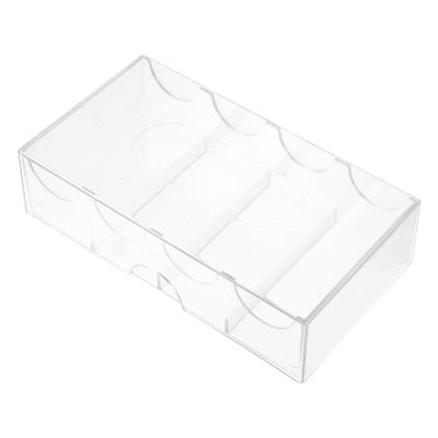 SKISUNO Multi-grid Poker Chip Storage Box Organizer for Game Night Large Capacity Acrylic Case for Poker Chips and Accessories