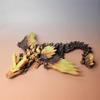 Crystal Dragon with Wings 3D-Printed, 3D Dragon,Flexible Articulated Wings Dragon3D Printed Gift for Festival,Home Decoration, Executive Desk Decorations (Temperature, 23 Inches) view 1