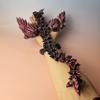 Crystal Dragon with Wings 3D-Printed, 3D Dragon,Flexible Articulated Wings Dragon3D Printed Gift for Festival,Home Decoration, Executive Desk Decorations (Red-Black, 23 Inches) view 2