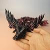 Crystal Dragon with Wings 3D-Printed, 3D Dragon,Flexible Articulated Wings Dragon3D Printed Gift for Festival,Home Decoration, Executive Desk Decorations (Red-Black, 23 Inches) view 3