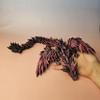 Crystal Dragon with Wings 3D-Printed, 3D Dragon,Flexible Articulated Wings Dragon3D Printed Gift for Festival,Home Decoration, Executive Desk Decorations (Red-Black, 23 Inches) view 4