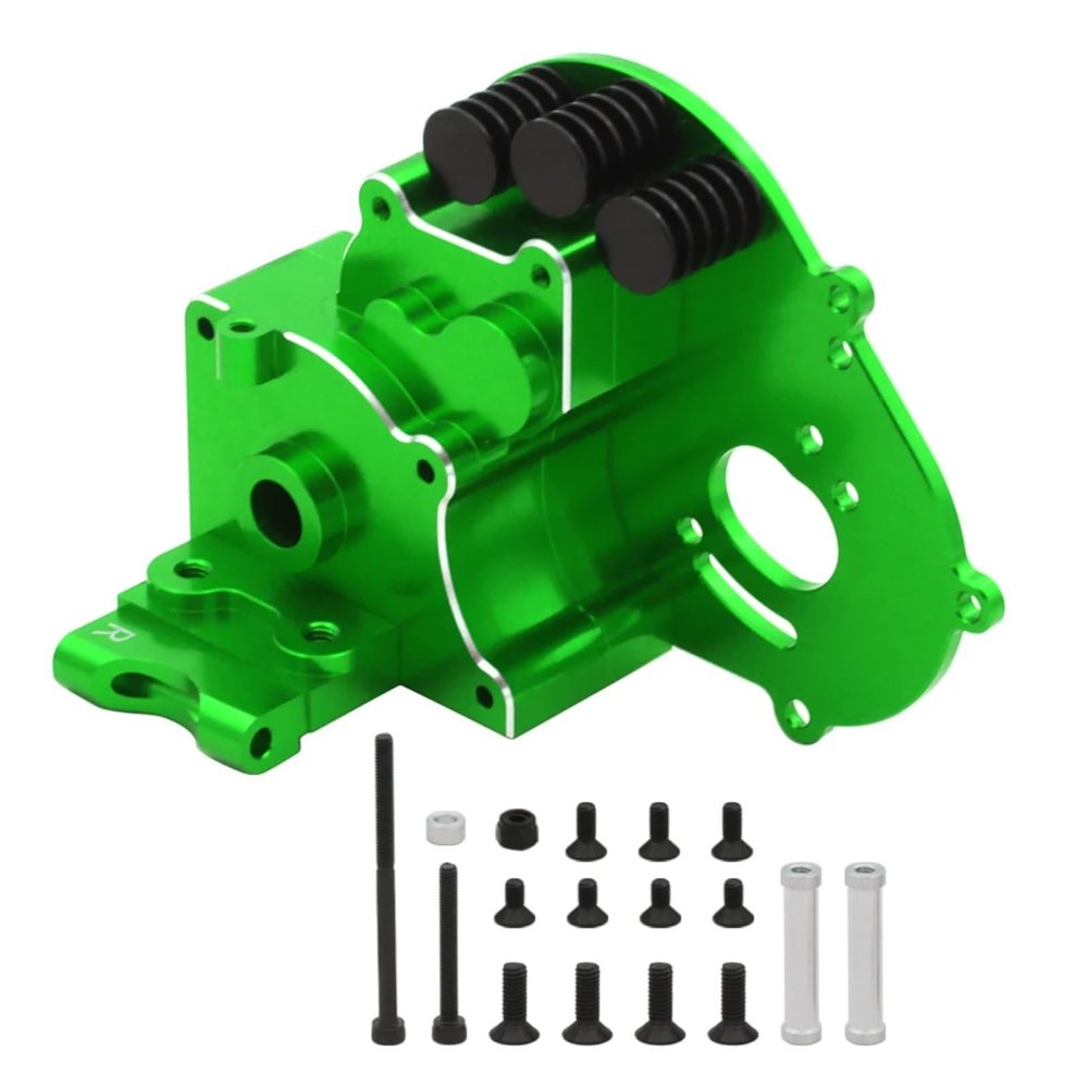for for traxxas for Slash for Vxl 2WD for Rustler for Stampede for Bandit 1/10 Metal Transmission Gearbox Gear Box RC Car Upgrades Parts RC Upgrade Accessories(Green)