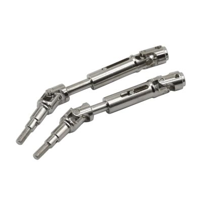 for Mjx for Hyper Go 14210 14209 1/14 RC Remote Control Upgrade Parts 2Pcs Metal Drive Shaft CVD Rear Driveshaft Upgrade Parts RC Upgrade Accessories(Silver)