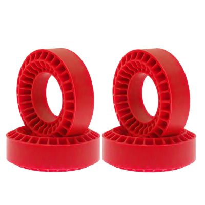 RC Car Parts for TRX4M for SCX24 for FCX24 AX24 1/18 1/24 RC Car Crawler 4pcs 1.0" Wheel Tires Silicone Rubber Insert Foam 55x20mm Upgrade Parts(Red)